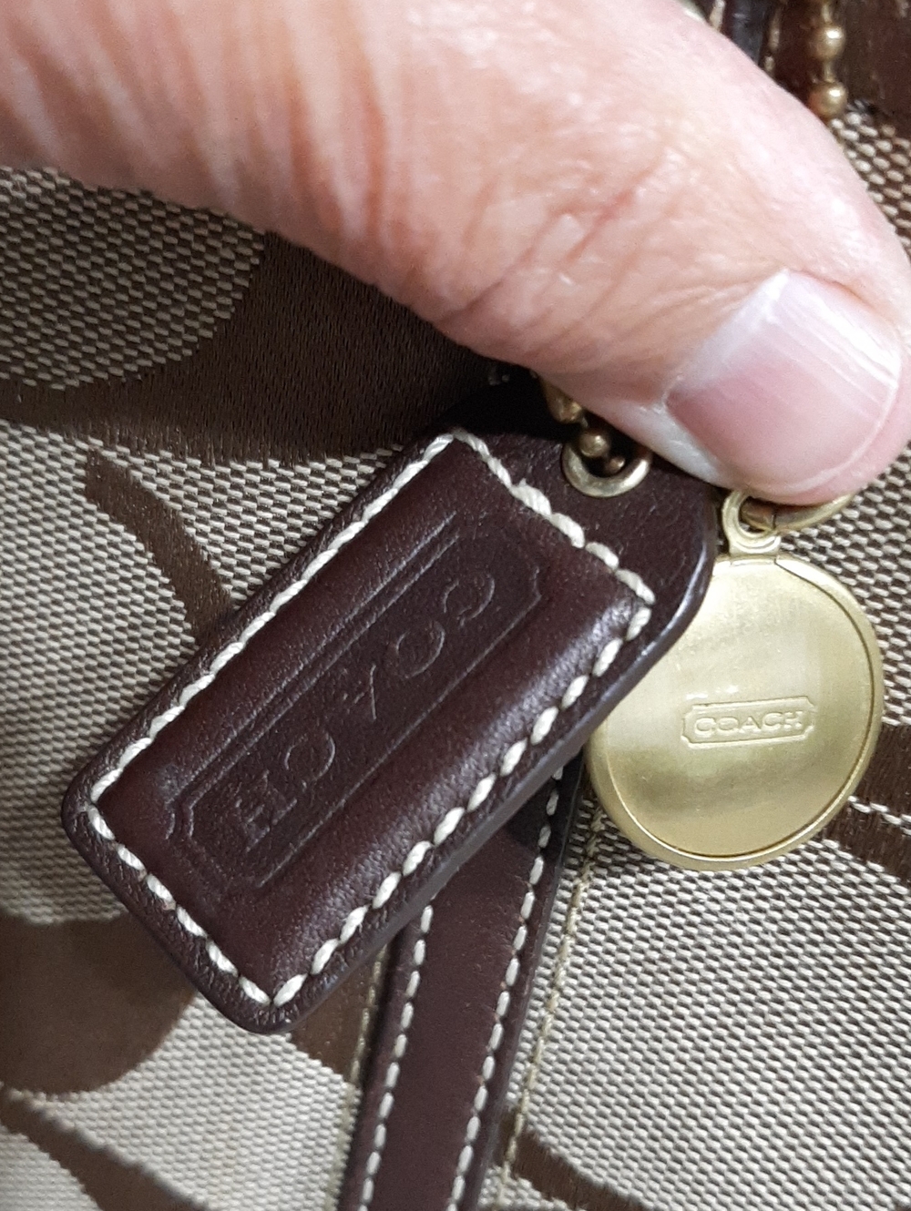 COACH Vintage Signature tote bag, Dust bag included!AUTHENTIC #G0767-11098 - Picture 12 of 14